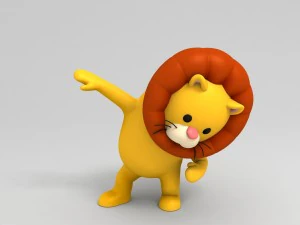 rigged lion character 3D Model