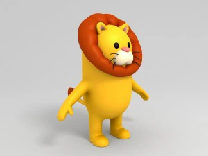 rigged lion character 3D Model