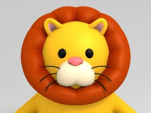 rigged lion character 3D Model