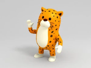 3d rigged leopard character model 3D Model