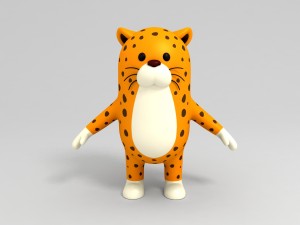 3d rigged leopard character model 3D Model
