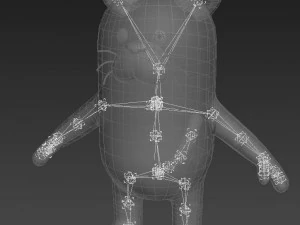 3d rigged leopard character model 3D Model