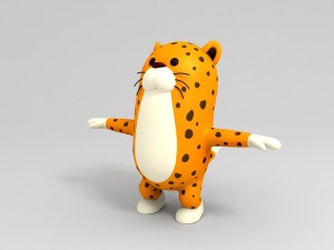 3d rigged leopard character model 3D Model