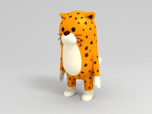 3d rigged leopard character model 3D Model