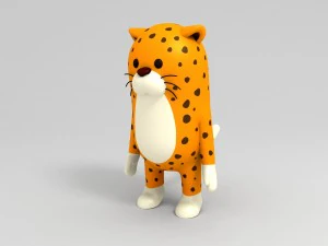 3d rigged leopard character model 3D Model