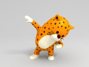 3d rigged leopard character model 3D Model