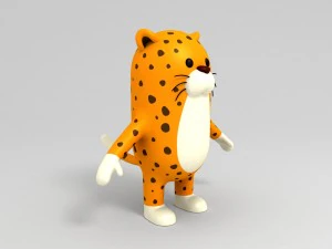 3d rigged leopard character model 3D Model