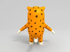3d rigged leopard character model 3D Model