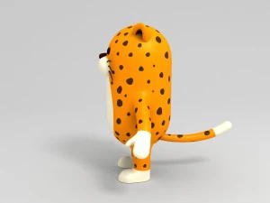 3d rigged leopard character model 3D Model