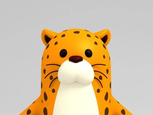 3d rigged leopard character model 3D Model