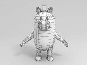 rigged horse character 3D Model