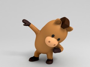 rigged horse character 3D Model