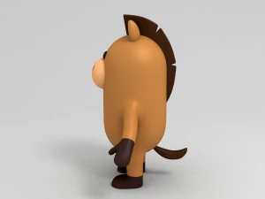 rigged horse character 3D Model
