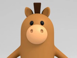 rigged horse character 3D Model