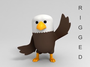 rigged eagle character 3d 3D Model