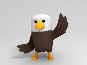 rigged eagle character 3d 3D Model