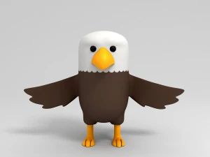 rigged eagle character 3d 3D Model