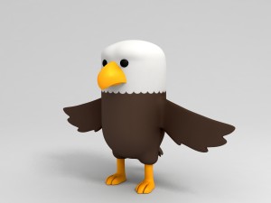 rigged eagle character 3d 3D Model