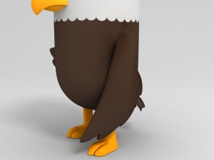 rigged eagle character 3d 3D Model