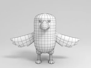 rigged eagle character 3d 3D Model