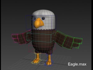 rigged eagle character 3d 3D Model