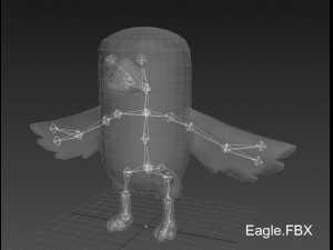rigged eagle character 3d 3D Model