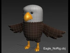 rigged eagle character 3d 3D Model