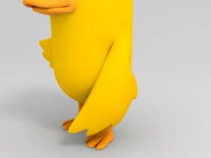 rigged yellow duck character 3D Model