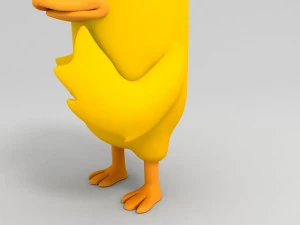 rigged yellow duck character 3D Model