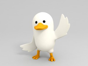 3d rigged duck character 3D Model