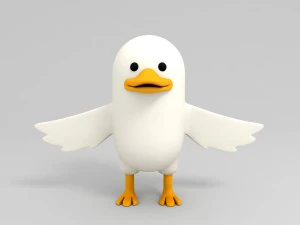 3d rigged duck character 3D Model