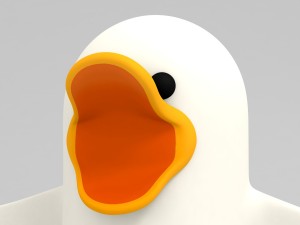 3d rigged duck character 3D Model
