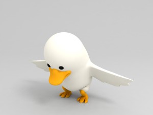 3d rigged duck character 3D Model