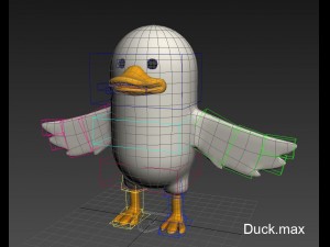 3d rigged duck character 3D Model