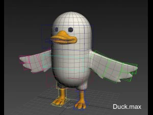 3d rigged duck character 3D Model