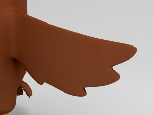rigged brown chicken character model Model 3D
