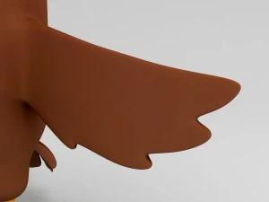 rigged brown chicken character model 3D Model