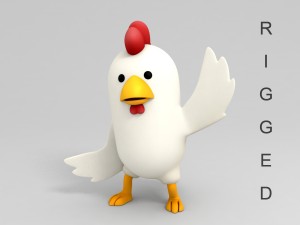 rigged chicken character 3d 3D मॉडल
