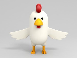 rigged chicken character 3d Modelo 3D