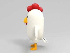 rigged chicken character 3d 3D Model