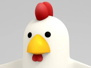 rigged chicken character 3d 3D Model