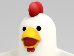 rigged chicken character 3d Modelo 3D