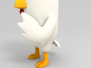 rigged chicken character 3d 3D Model
