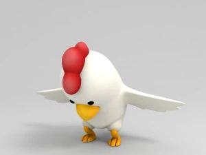 rigged chicken character 3d 3D Model