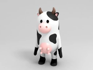 rigged cow character 3d 3D Model
