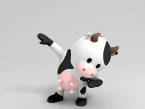 rigged cow character 3d 3D Model