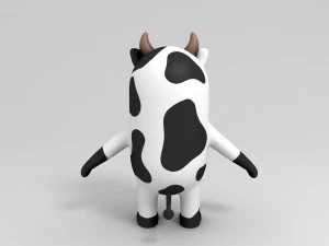 rigged cow character 3d 3D Model