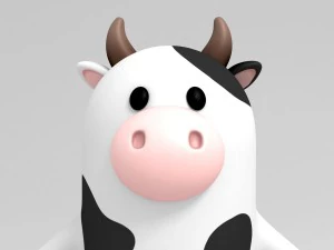 rigged cow character 3d 3D Model