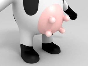 rigged cow character 3d 3D Model