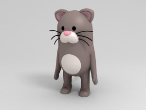 rigged cat character 3D Модель